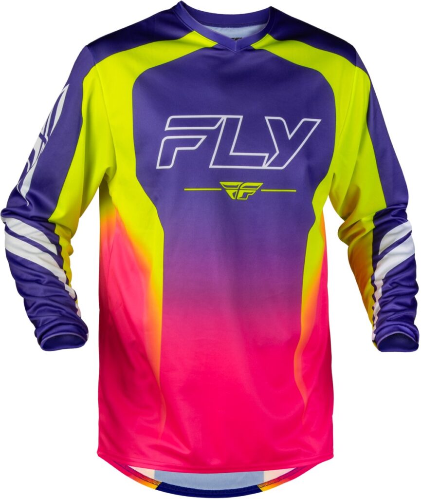 FLY RACING F-16 Raze Jersey (2027) — Purple/Red/Yellow — RAZE