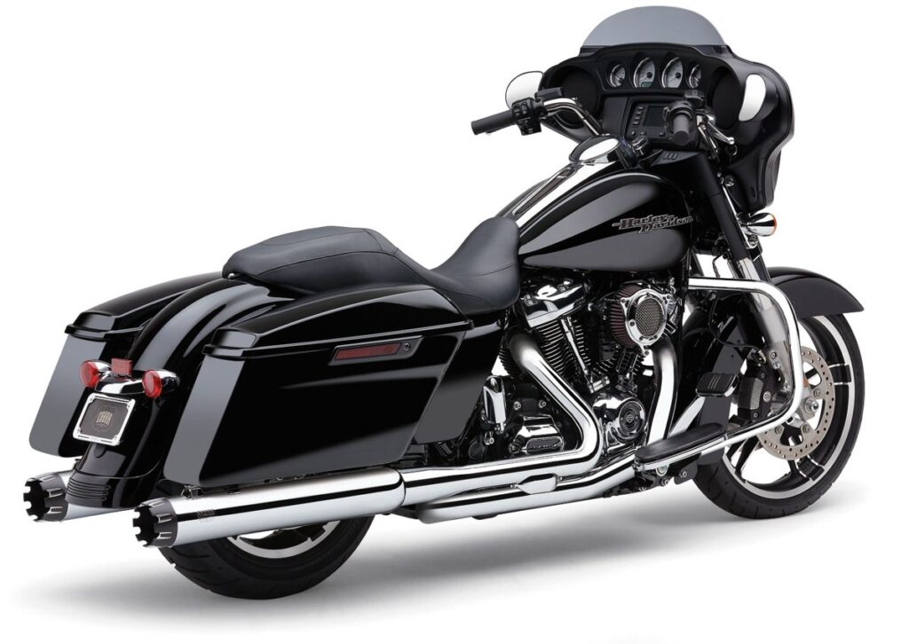 COBRA 4" Dual Cut Tip Slip-On Chrome Flh/Flt 17-25 - 6267