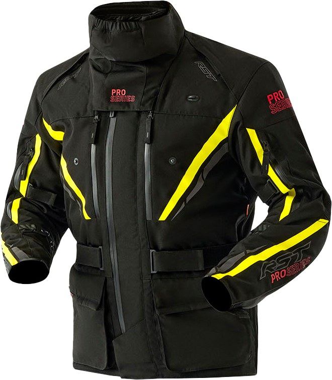 RST Paragon D30 Jacket — Black/Fluorescent Yellow — PARAGON