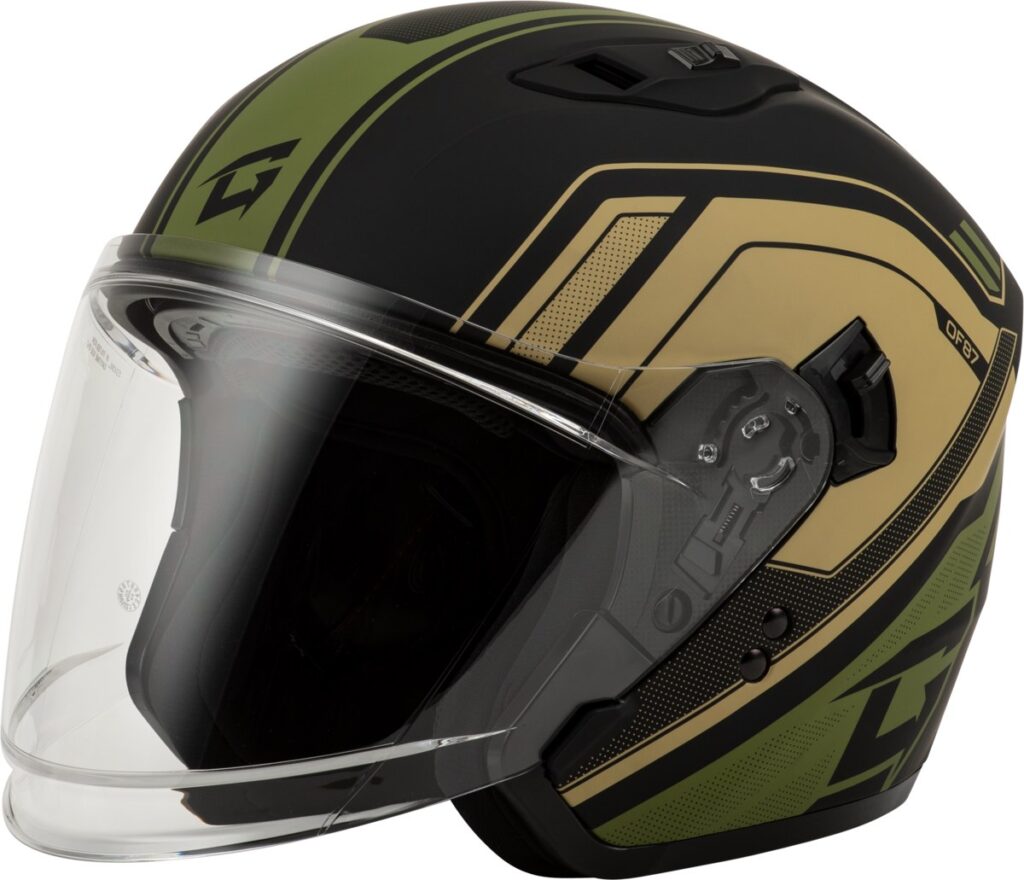 GMAX OF-87 Duke Helmet (2024) — Matte Black/Green — DUKE