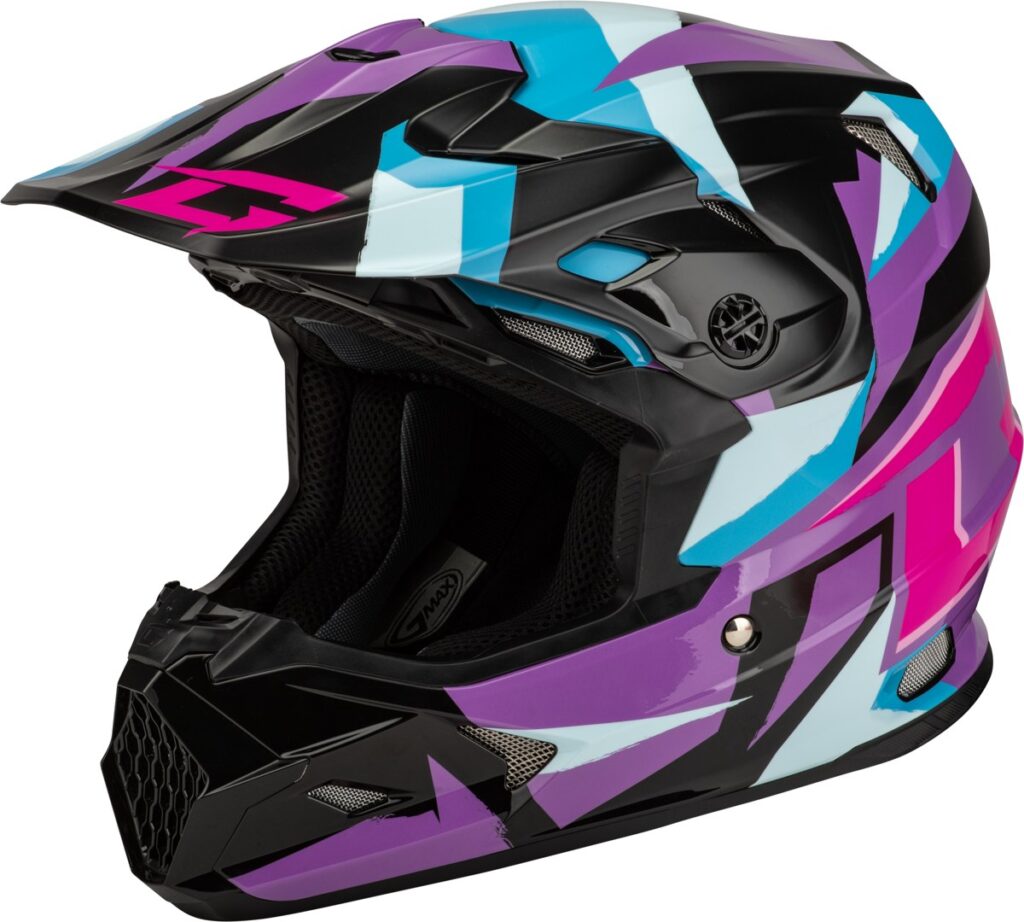 GMAX MX-96 Splinter Helmet — Black/Purple/Blue — SPLINTER