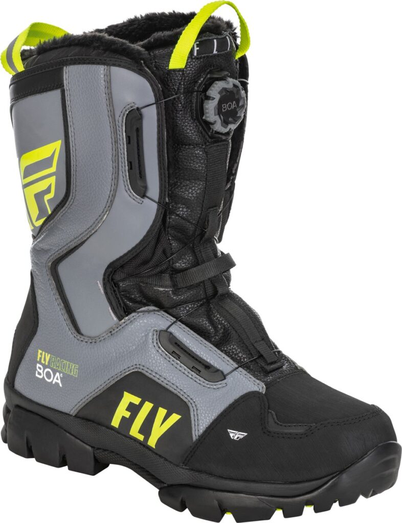 FLY RACING Marker BOA Boots (2026) — Black/Grey/Hi-Vis Yellow