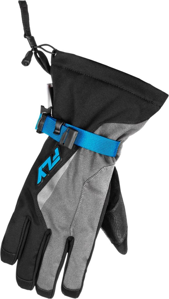 FLY RACING Title Gauntlet Gloves (2026) — Light Grey/Black/Blue