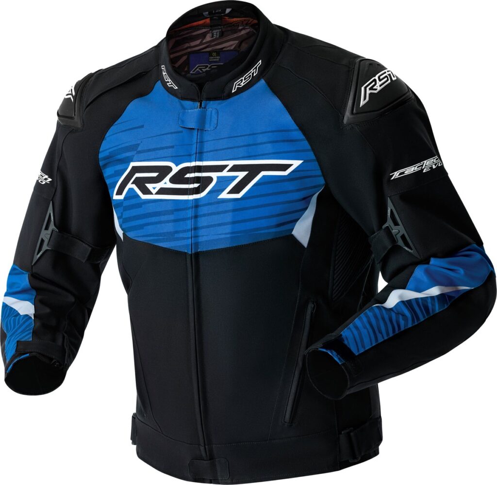 RST Tractech Evo D3O Textile Jackets — Black/Blue