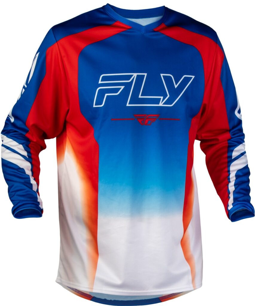 FLY RACING F-16 Raze Jersey (2027) — Red/White/Blue — RAZE