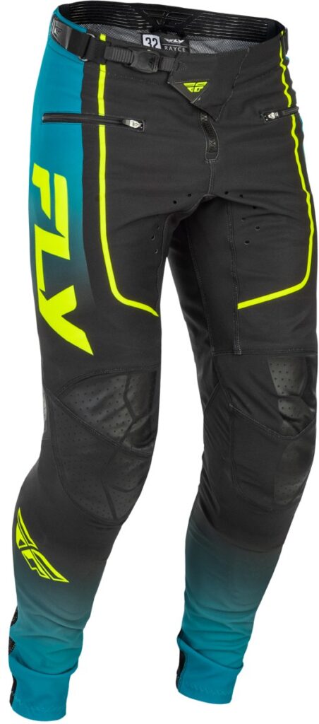 FLY RACING Youth Rayce Bicycle Pants (2026) — Teal/Black/Lime