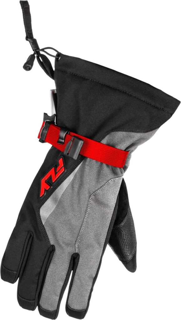 FLY RACING Title Gauntlet Gloves (2026) — Red/Light Grey/Black