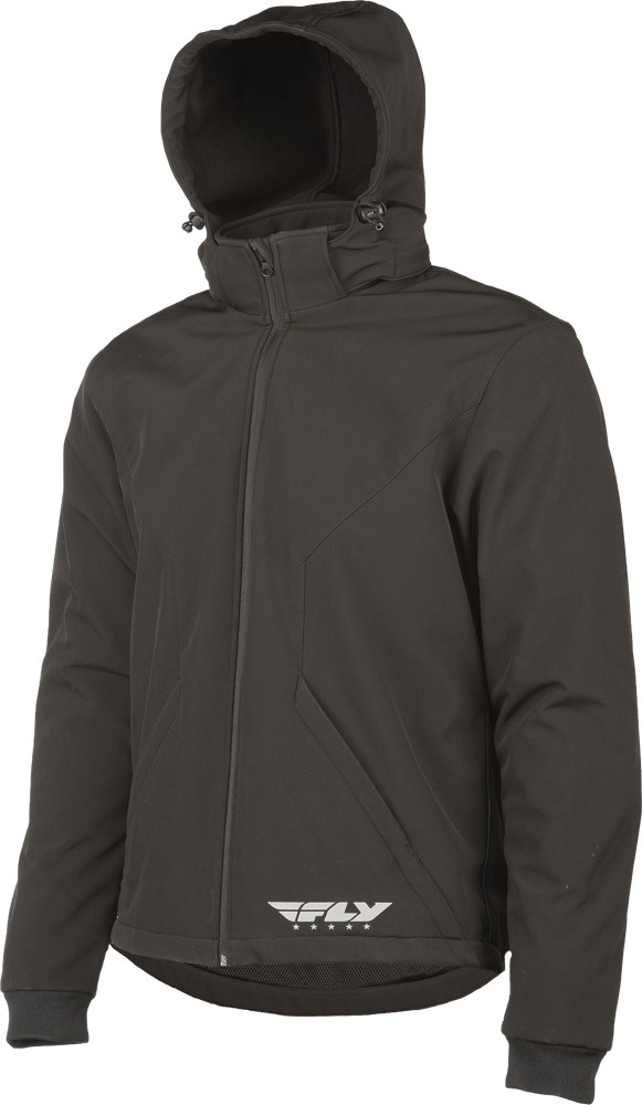 FLY RACING Armored Tech Hoodie — Black — ARMORED TECH