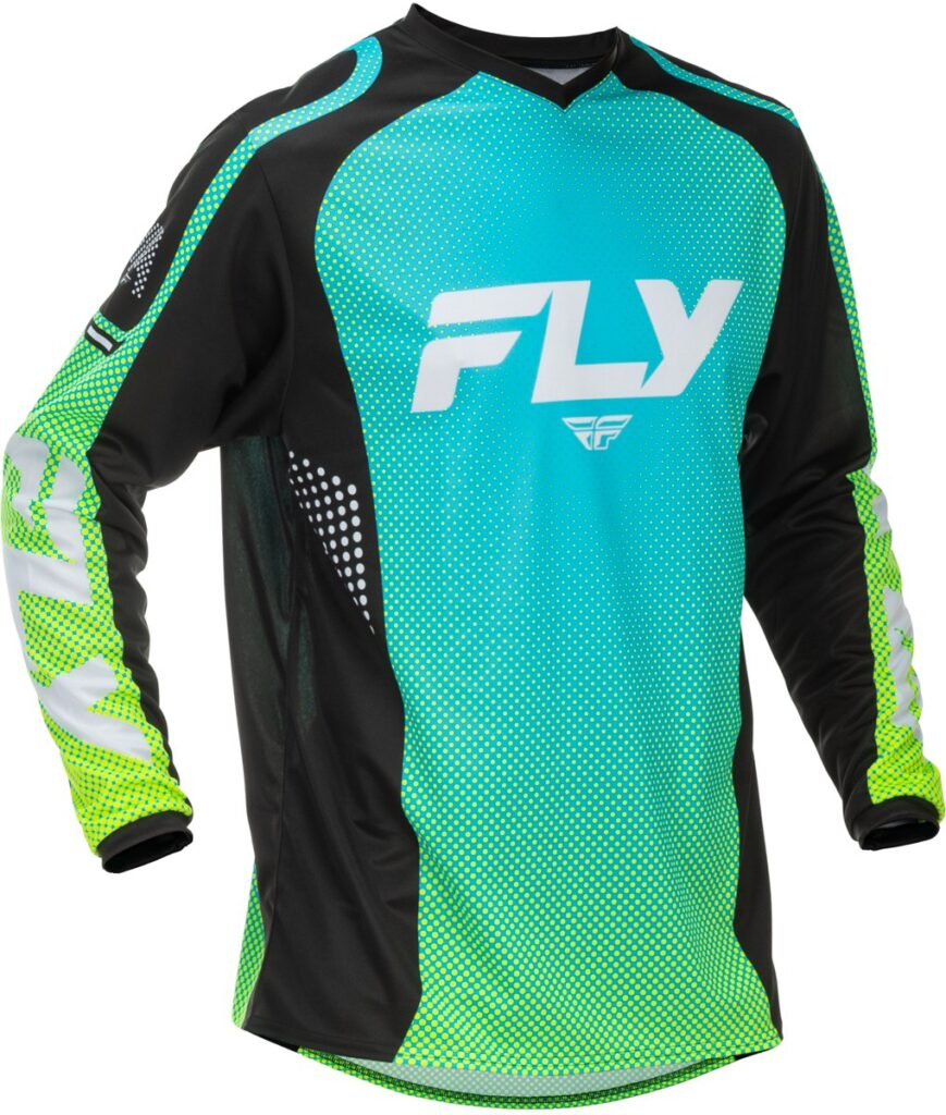 FLY RACING 2026 F-16 Jersey — Aqua/Black/White
