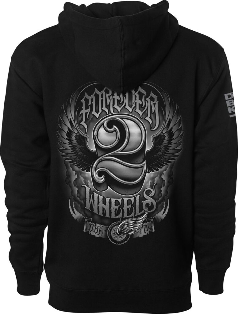 DBK Two Wheels Hoodie (2026) — Black