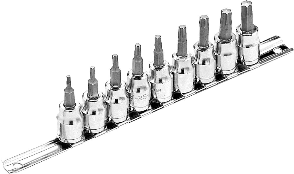 PERFORMANCE TOOL 9 Pc Star Bit Socket Set - W1178