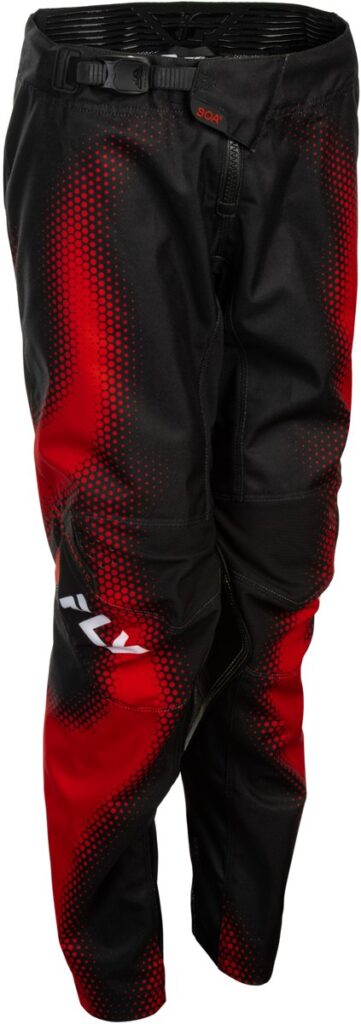 FLY RACING Youth Kinetic Torch Pants (2027) — Black/Red/White — TORCH