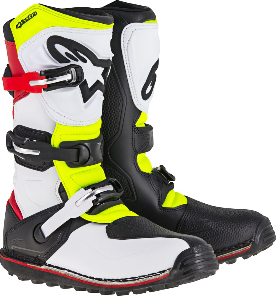 ALPINESTARS Tech T Boots — White/Red/Yellow
