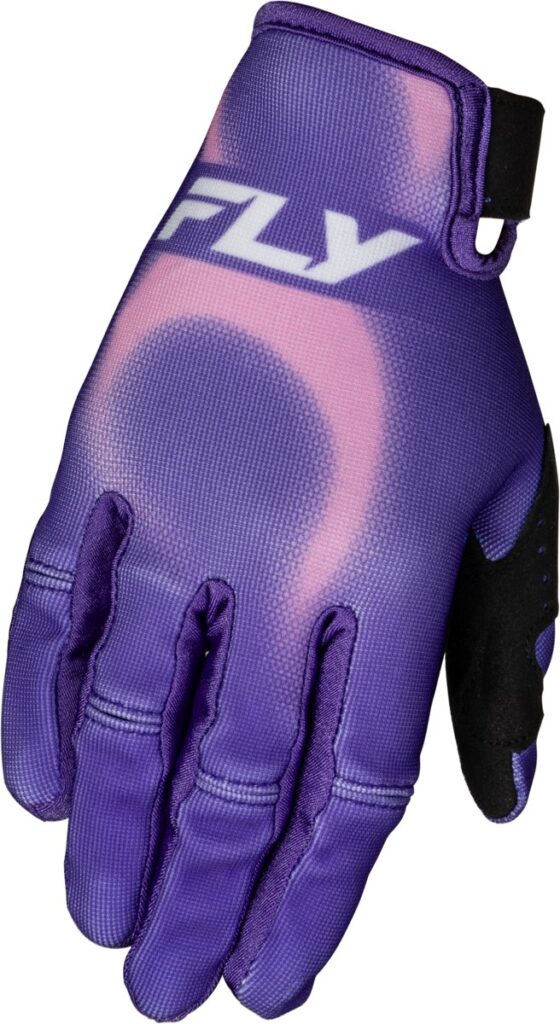 FLY RACING Youth Kinetic Torch Gloves (2027) — Purple/Pink — TORCH