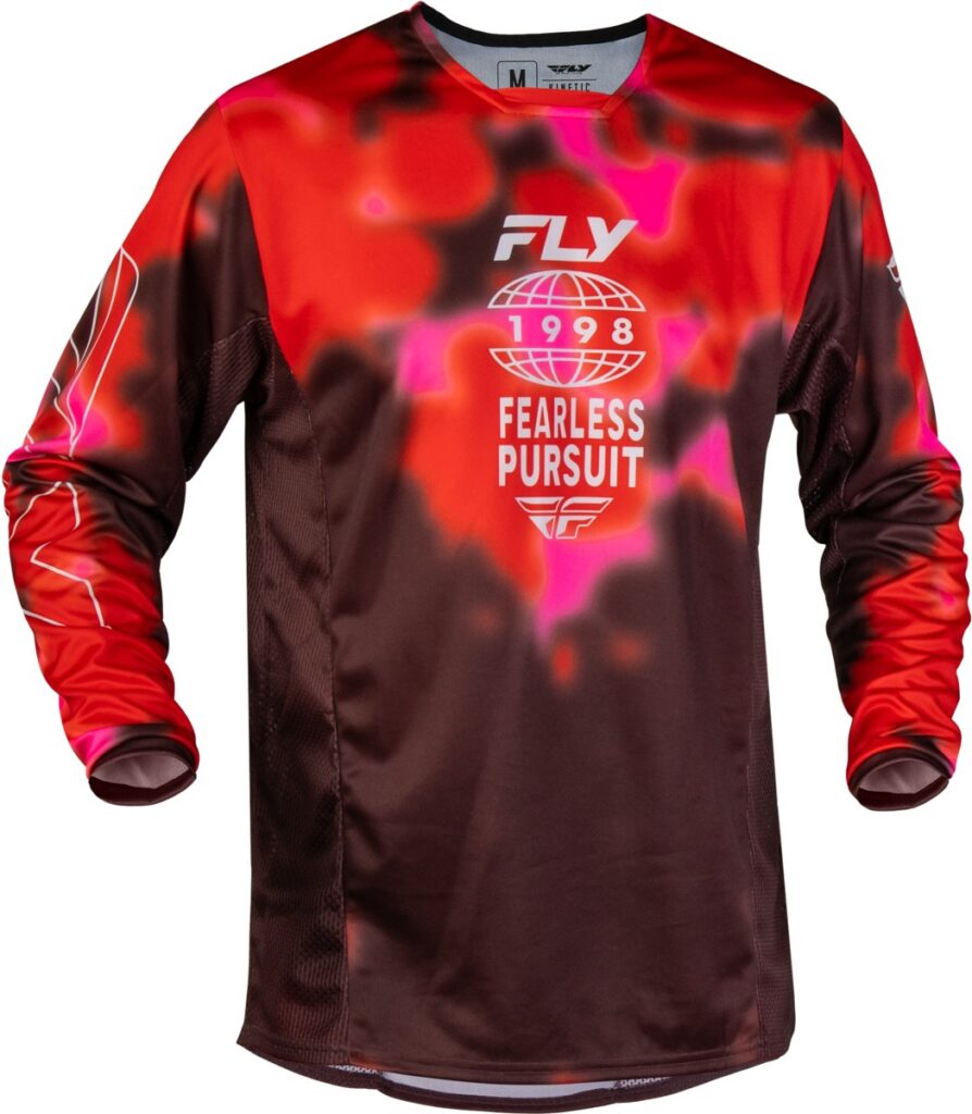 FLY RACING Kinetic Blur Jersey (2027) — Red/Maroon — BLUR