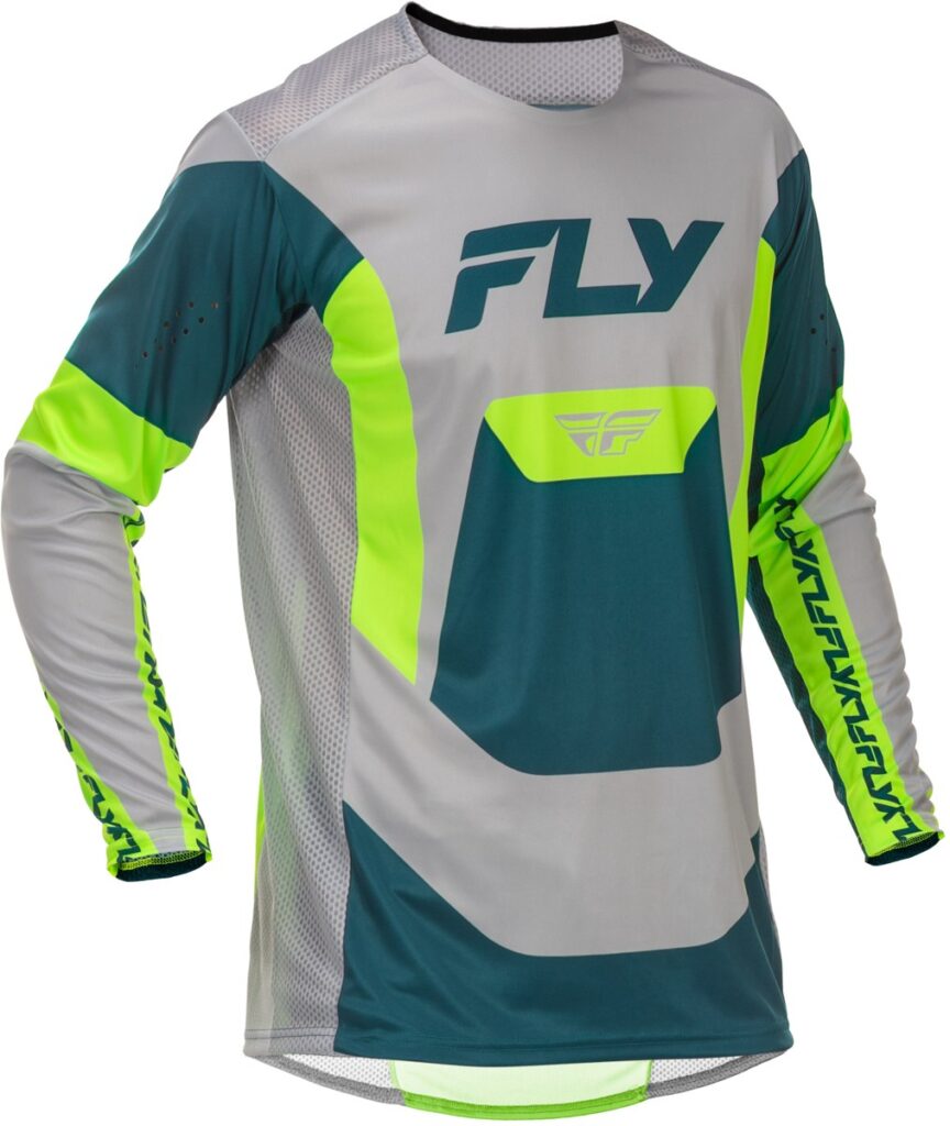 FLY RACING 2026 Lite Jersey — Grey/Lime/Teal