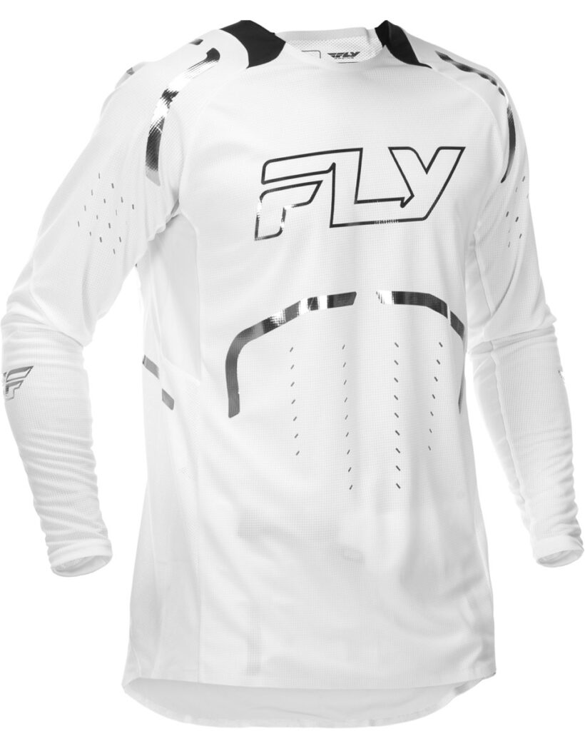 FLY RACING 2026 Evolution DST LE Flash Jersey — White/Silver — FLASH