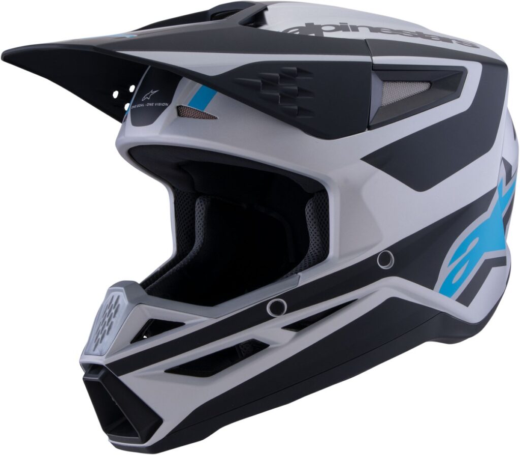 ALPINESTARS SM3 Heat Helmet — Silver/Blue/Black — HEAT