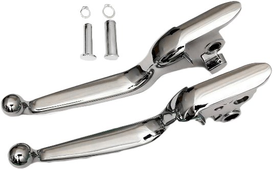 HARDDRIVE Smooth Lever Set Chrome Softail 18-24 - 053578