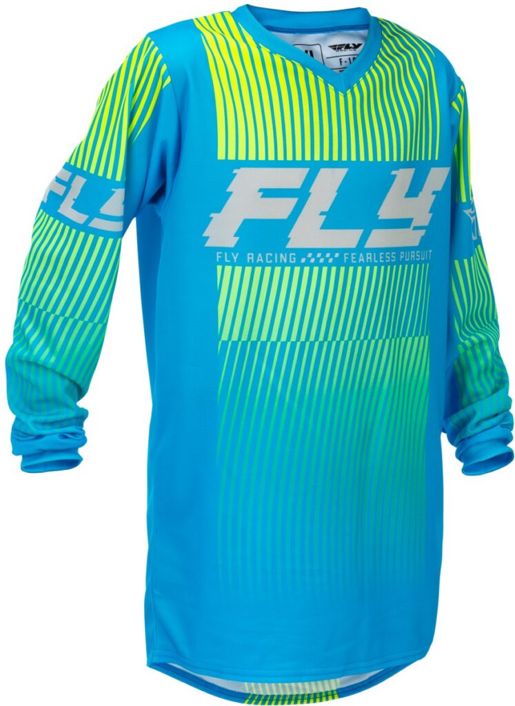 FLY RACING 2026 F-16 Youth Jersey — Blue/Hi-Vis