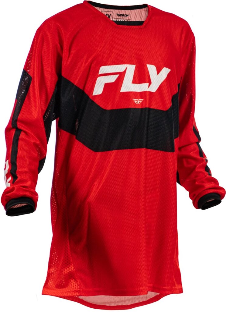 FLY RACING Youth Kinetic Mesh Jersey (2026.5) — Red/Black/White