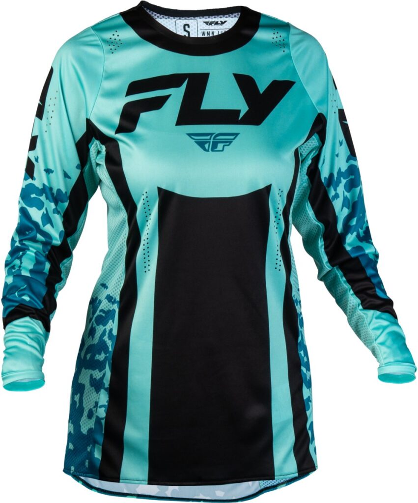 FLY RACING Women's Lite Flake Jersey (2027) — Aqua/Teal/Black — FLAKE