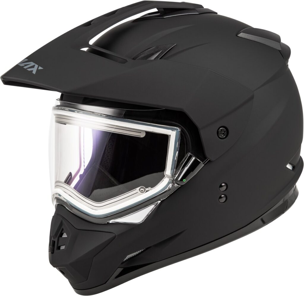 GMAX GM-11S Electric Shield Helmet — Matte Black — SOLID
