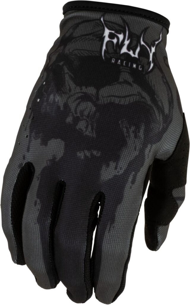 FLY RACING Youth Lite Dark Series Gloves (2027) — Grey/Black — DARK SERIES