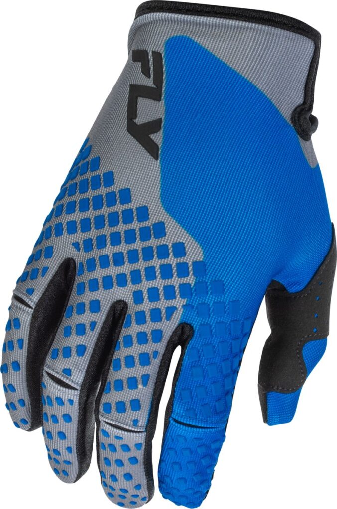 FLY RACING 2026 Youth Kinetic Gloves — Blue/Grey/Black
