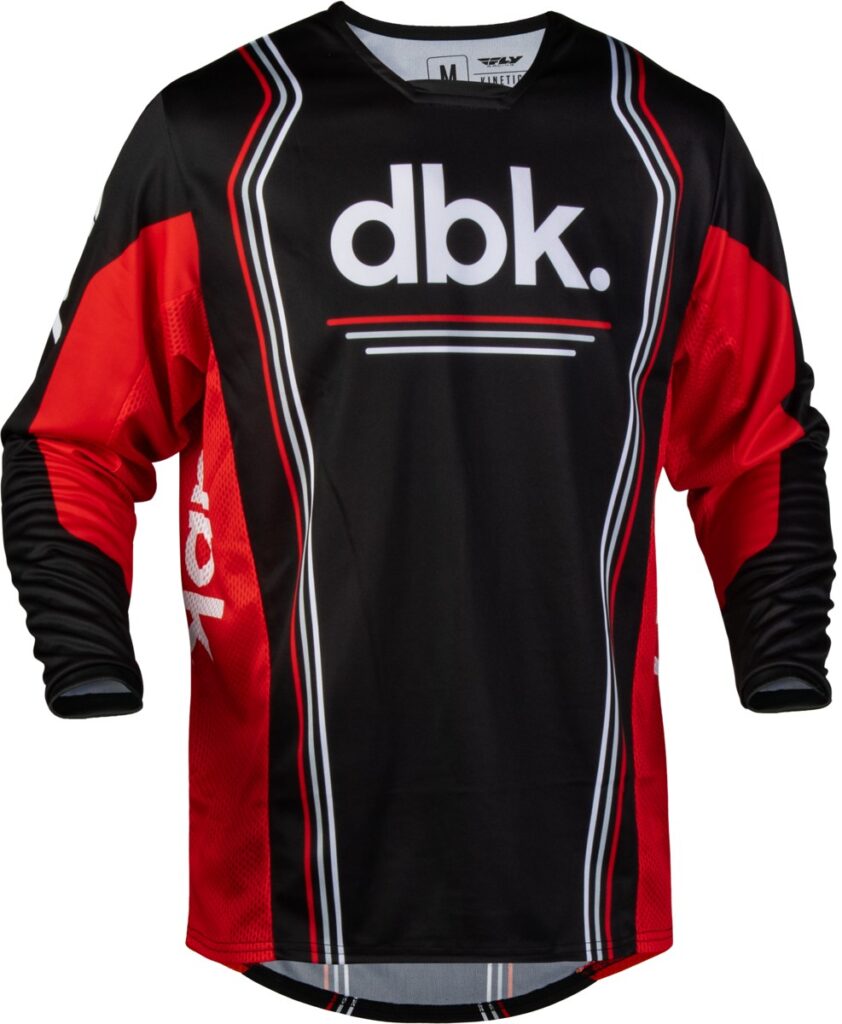 FLY RACING Kinetic DBK Jersey (2027) — Black/Red/White