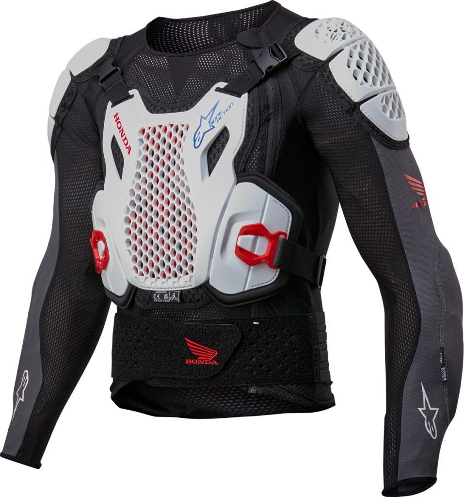 ALPINESTARS Bionic Plus V2 Protection Jacket — Black/White/Blue/Bright Red — HONDA
