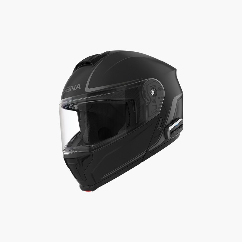 SENA Outrush 2 Flip Up Helmet — Matte Black — SOLID