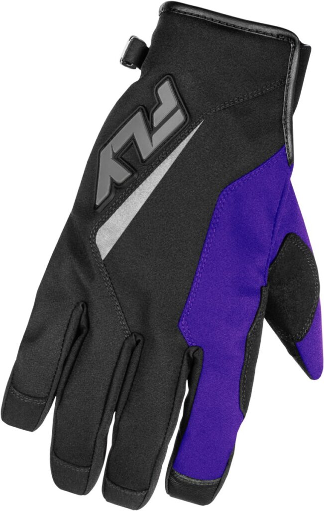 FLY RACING Title Gloves (2026) — Black/Purple/Grey