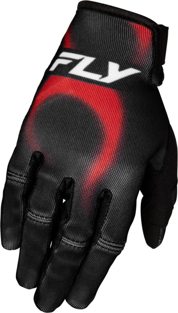 FLY RACING Youth Kinetic Torch Gloves (2027) — Black/Red/White — TORCH