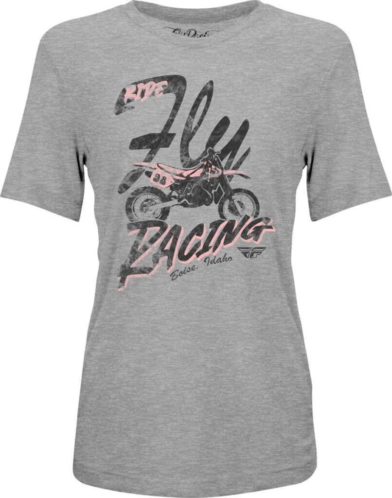 FLY RACING Women's Vintage Tee — Grey — VINTAGE