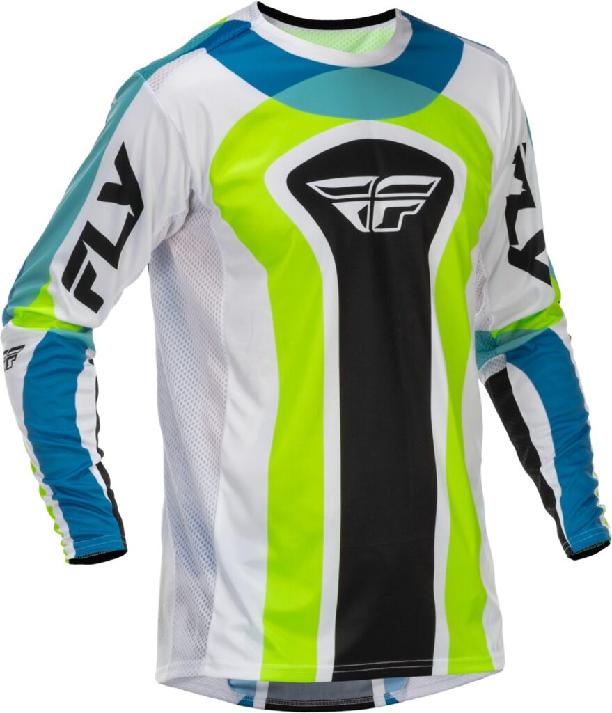 FLY RACING 2026 Lite LE Current Jersey — White/Lime/Blue — CURRENT