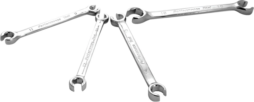 PERFORMANCE TOOL 4 Pc Met Flare Nut Wrench Set - W30431