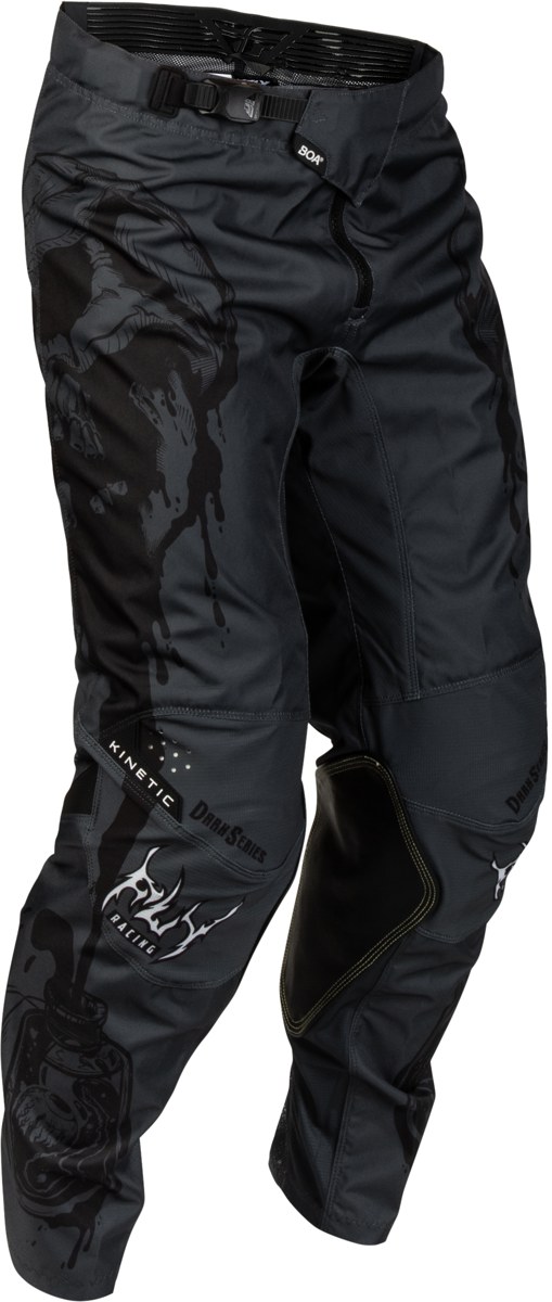 FLY RACING Kinetic Dark Series Pants (2027) — Grey/Black — DARK SERIES