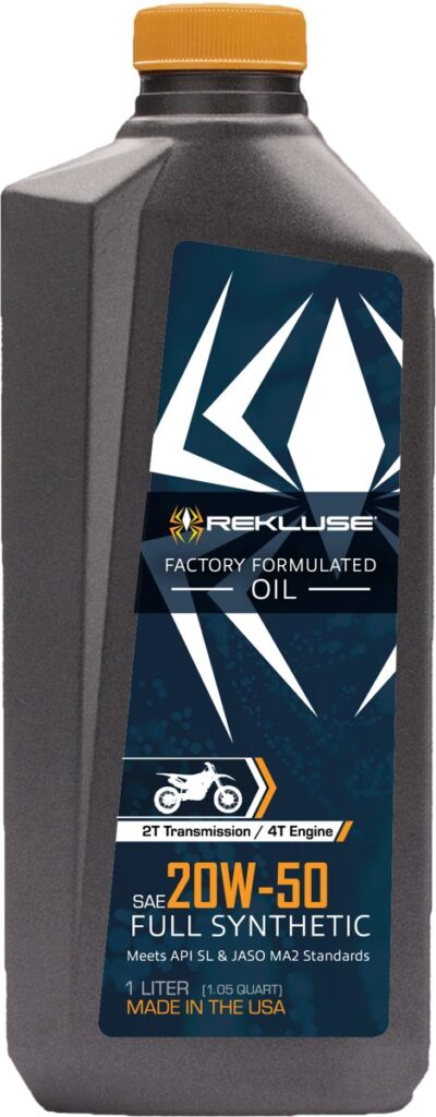 REKLUSE RACING FULL SYN 4T ENG/ 2T TRANS OIL 20W50 1L