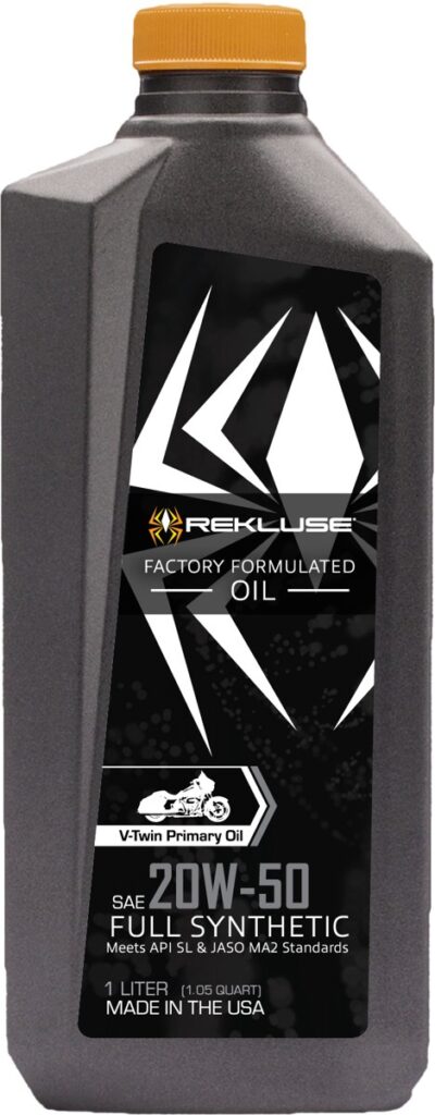 REKLUSE RACING PRIMARY FULL SYN V-TWIN OIL 20W50 1L