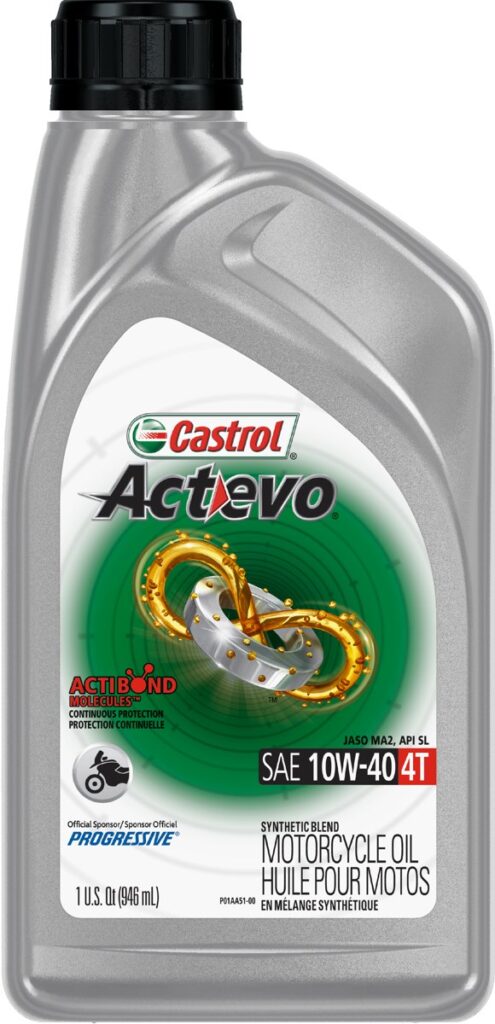 CASTROL ACT>EVO SYNTHETIC BLEND OIL 4T 10W40 1QT