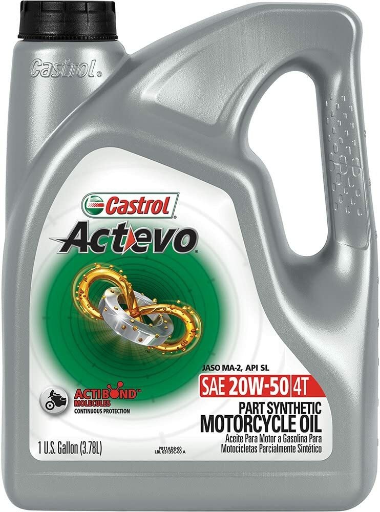 CASTROL ACT>EVO SYNTHETIC BLEND OIL 4T 20W50 1GAL