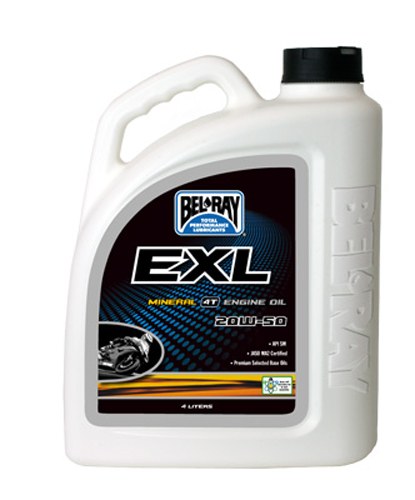 BEL-RAY EXL MINERAL OIL 20W50 4T 4L