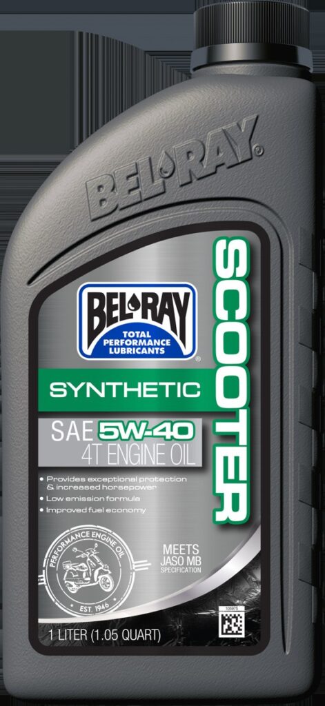BEL-RAY SCOOTER SYNTHETIC ENGINE OIL 4T 5W40 1L